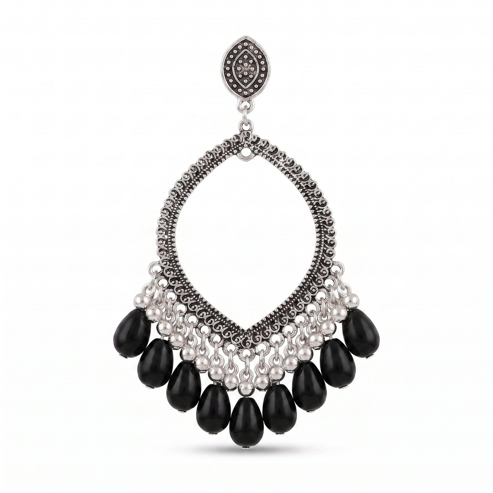 Eye Shape with beads + Stones