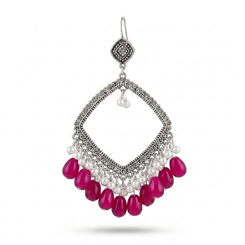 Dimond Shape With Beads + Stones