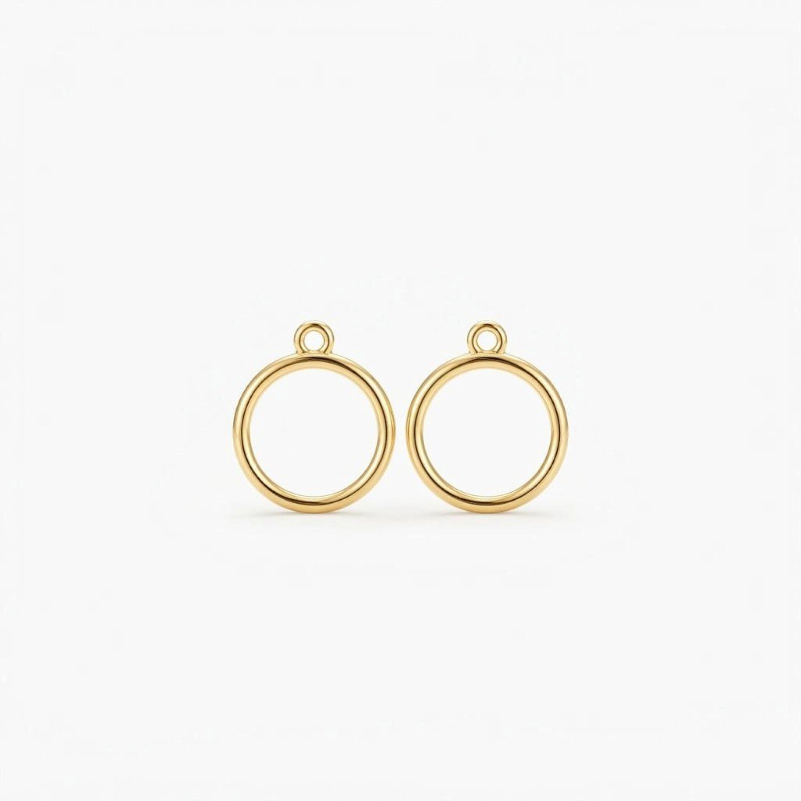 Round golden pendant base (1 Piece)