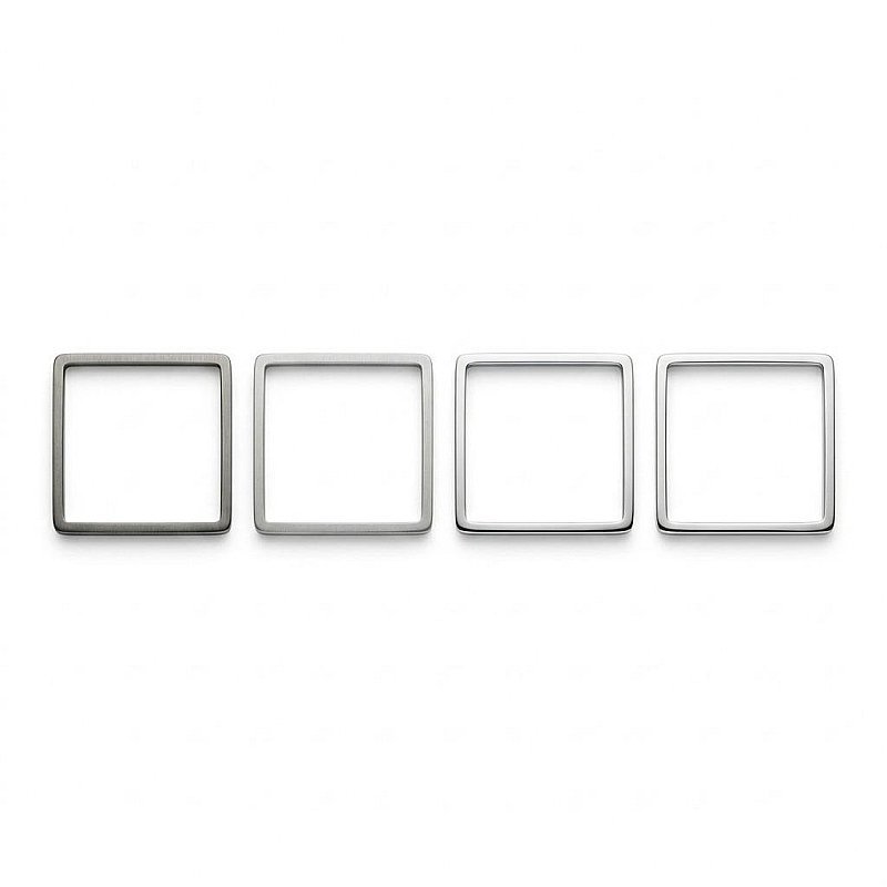 Square Silver Extension Free Base