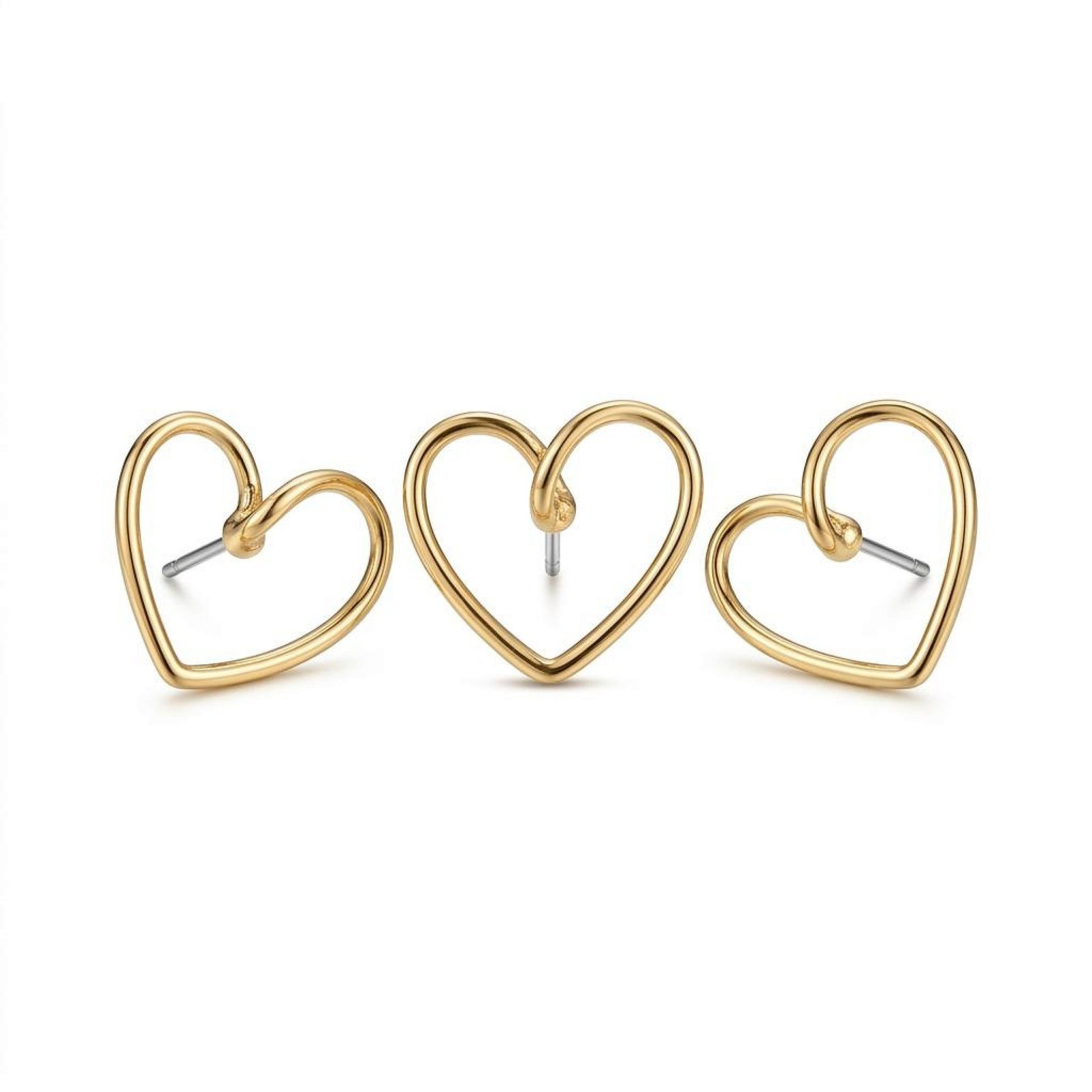 Vintage Heart Earrings Pair