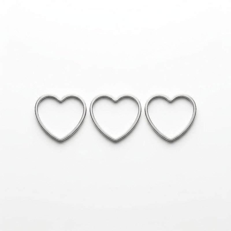 Medium Size Heart Extension Free Base Each