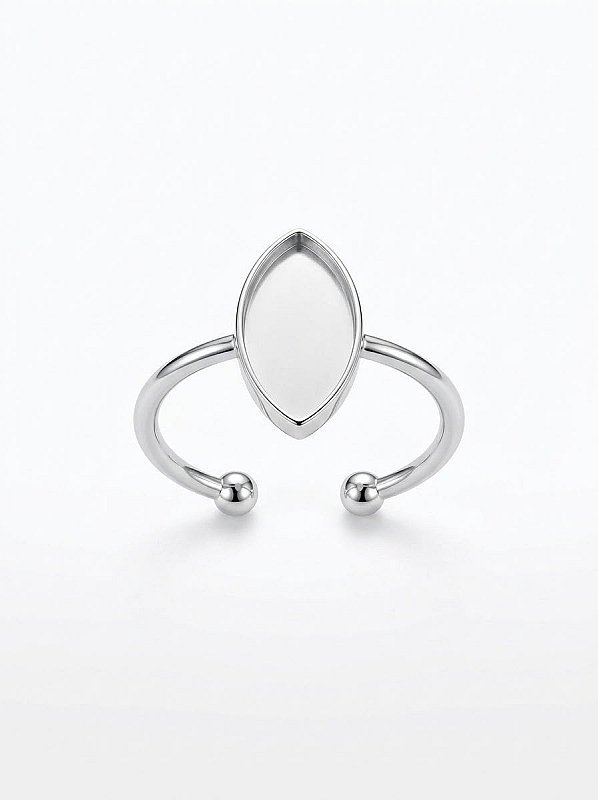 Eye Shape Ring Silver