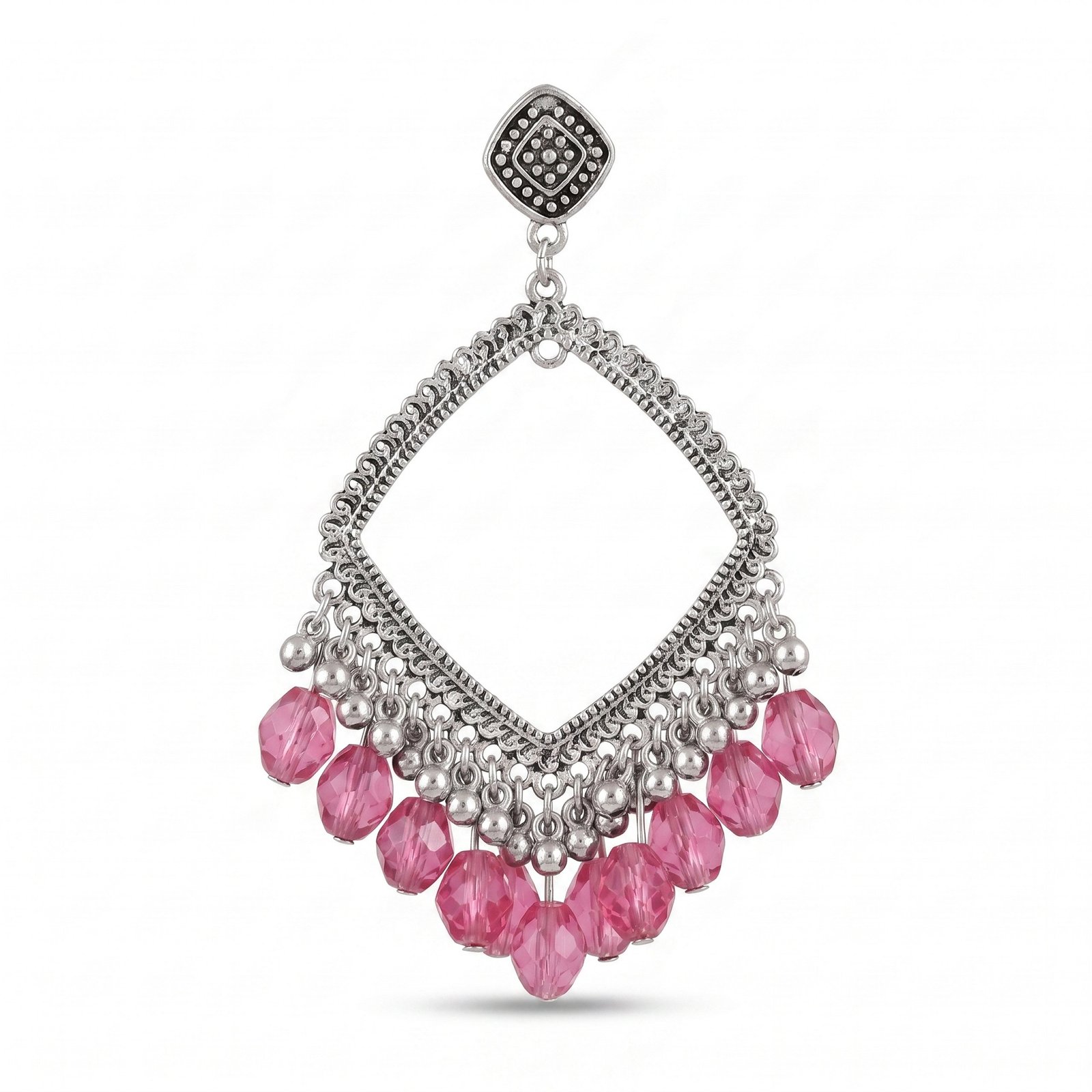 Dimond Shape With Beads + Stones