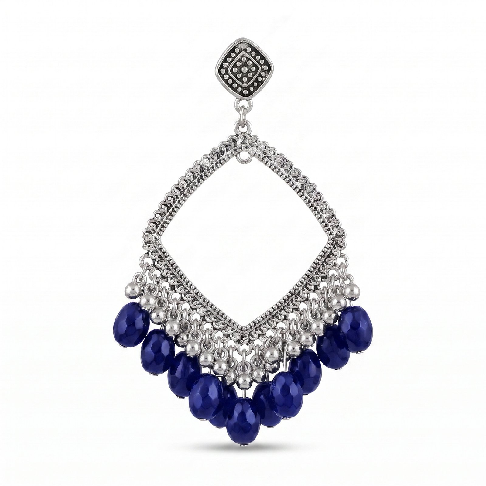 Dimond Shape With Beads + Stones