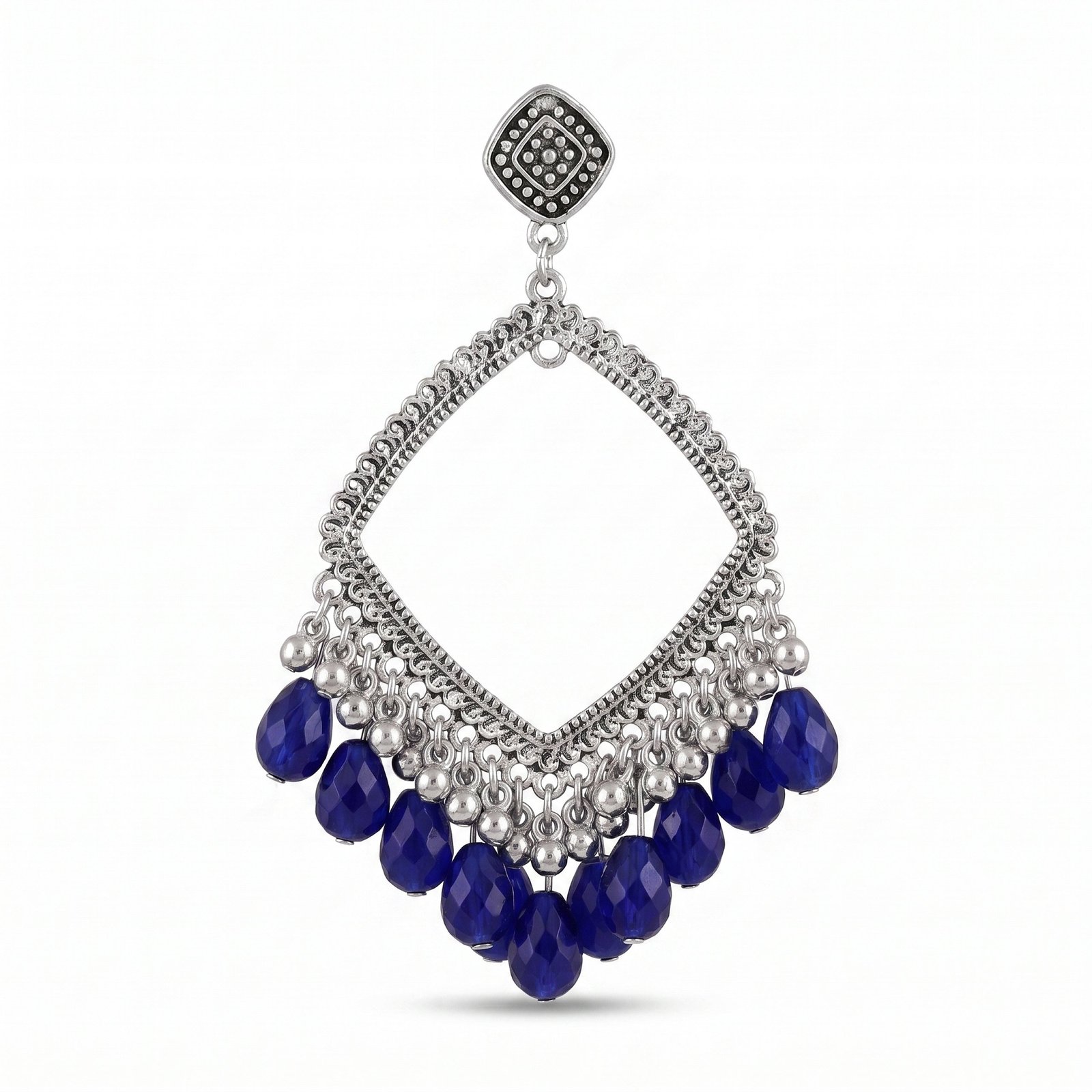 Dimond Shape With Beads + Stones