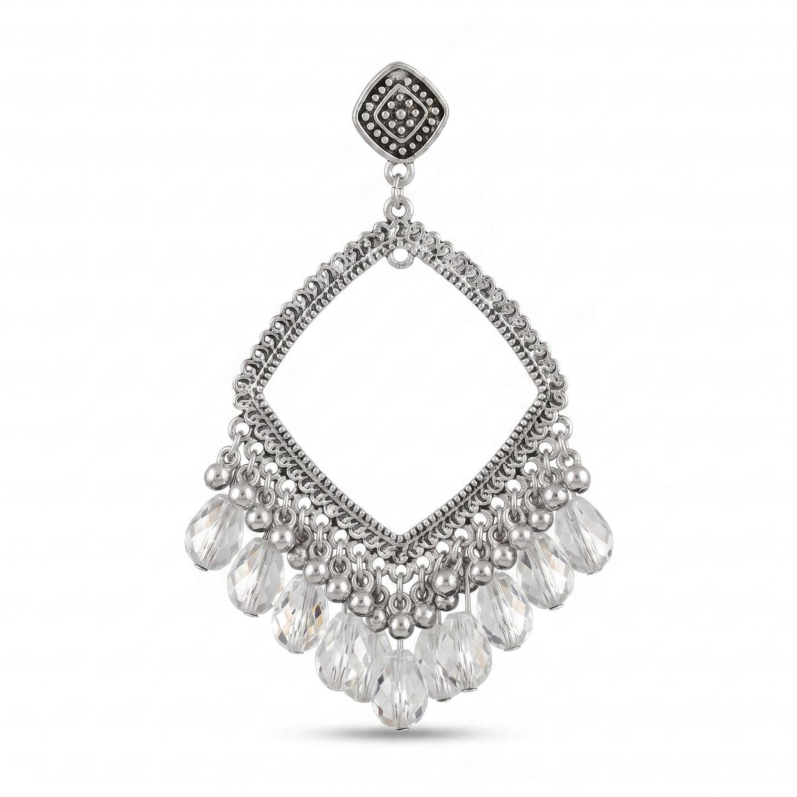 Dimond Shape With Beads + Stones
