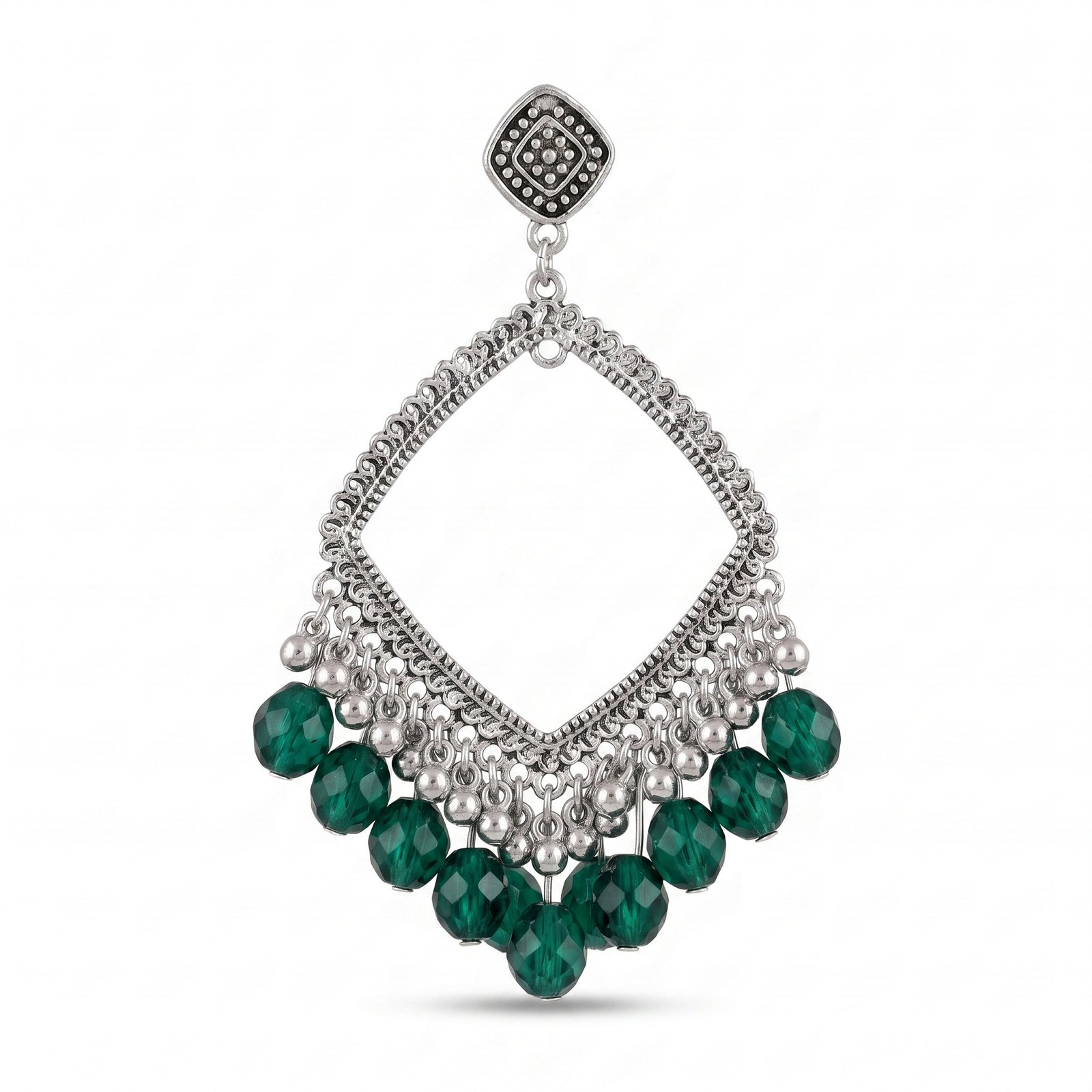 Dimond Shape With Beads + Stones