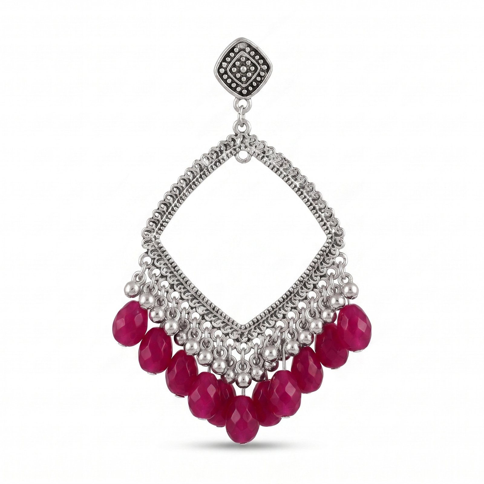 Dimond Shape With Beads + Stones
