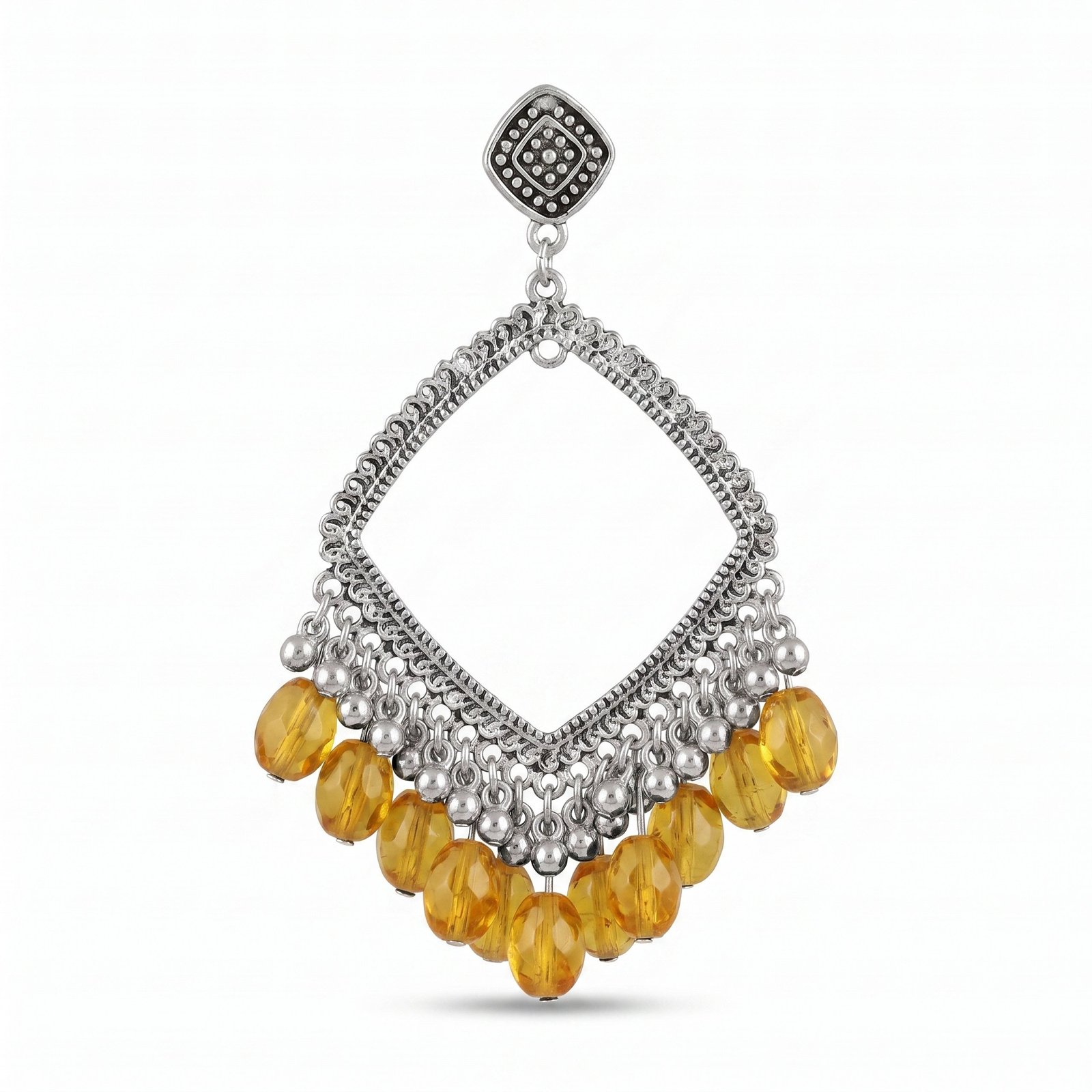 Dimond Shape With Beads + Stones