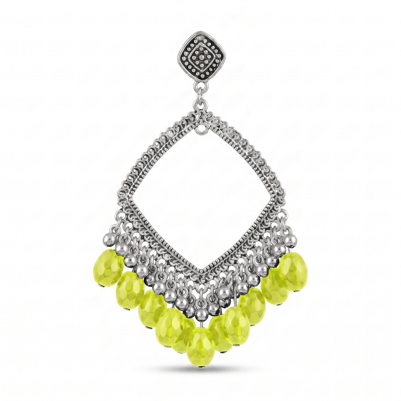 Dimond Shape With Beads + Stones