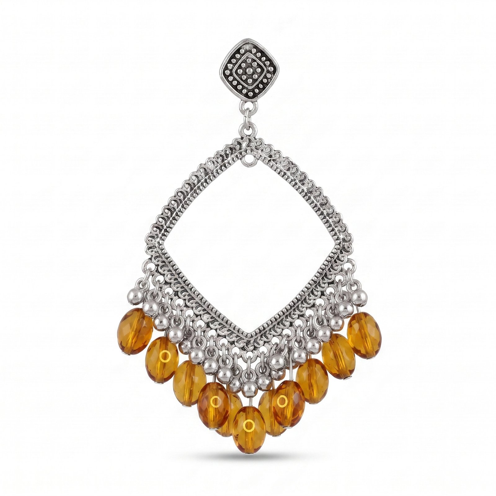 Dimond Shape With Beads + Stones